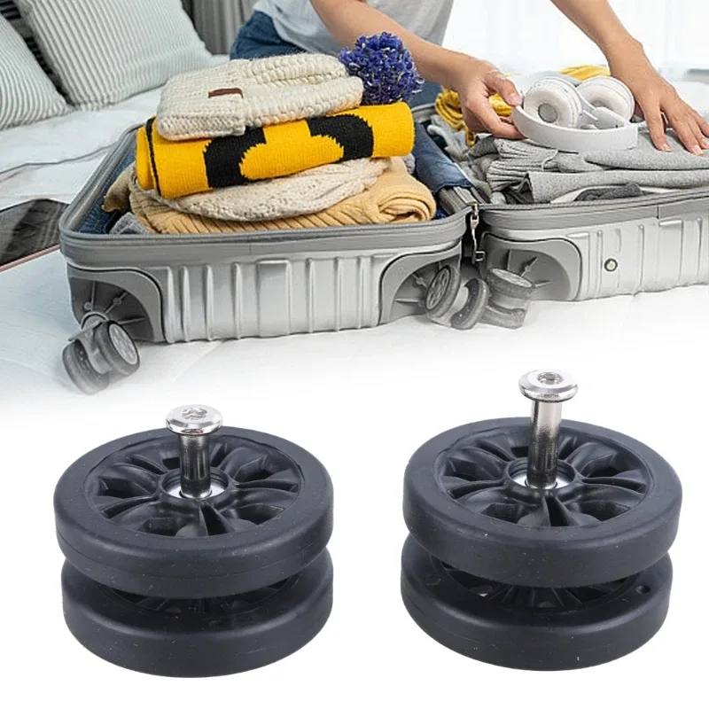 lot 8 roues remplacement pour valise roulettes en plastique 55x11mm