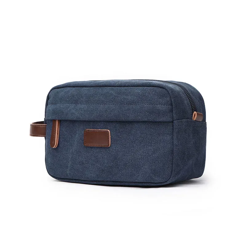 trousse de toilette de voyage en toile pour hommes et femmes, trousse de maquillage cosmétique, nécessaire de beauté, kit dopp étanche, sac à main organisateur de rasage
