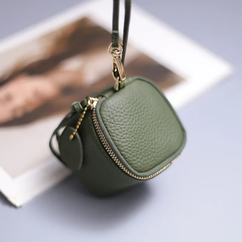 Sac à cosmétiques en cuir véritable pour femmes, trousse à cosmétiques à la mode, pochette de maquillage, Mini trousse de toilette, pochette à cosmétiques
