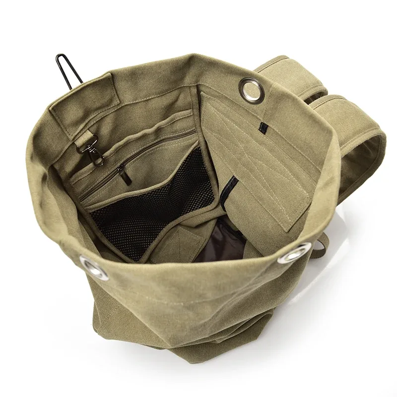 sac à dos de voyage pour hommes, grande capacité, sac à main d'alpinisme, seau en toile de bonne qualité, sacs à bandoulière pour hommes