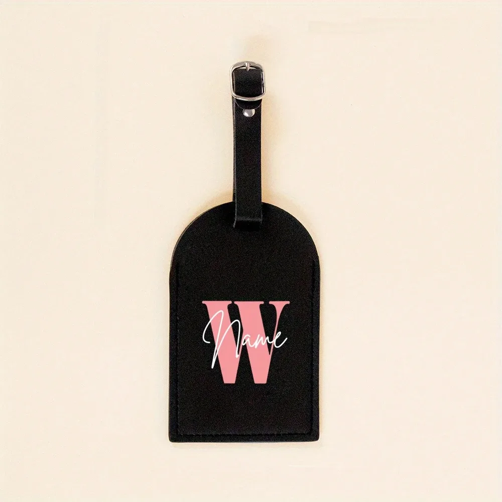 étiquette de bagage monogrammée pour valise, sac à main, étiquette de sac de voyage, étiquette avec initiales et nom, cadeau personnalisé