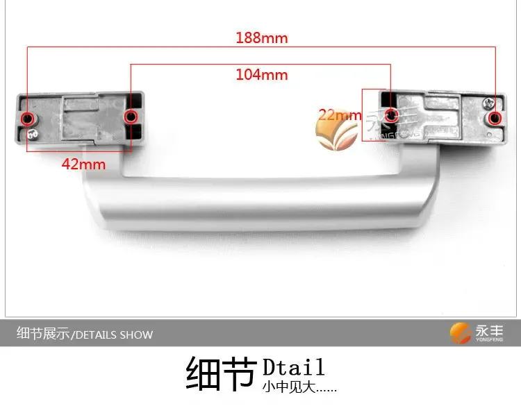 poignée en métal pour valise, cadre d'infraction, sac de bord, accessoires de bagages, poignée dure, supports, sangle de transport