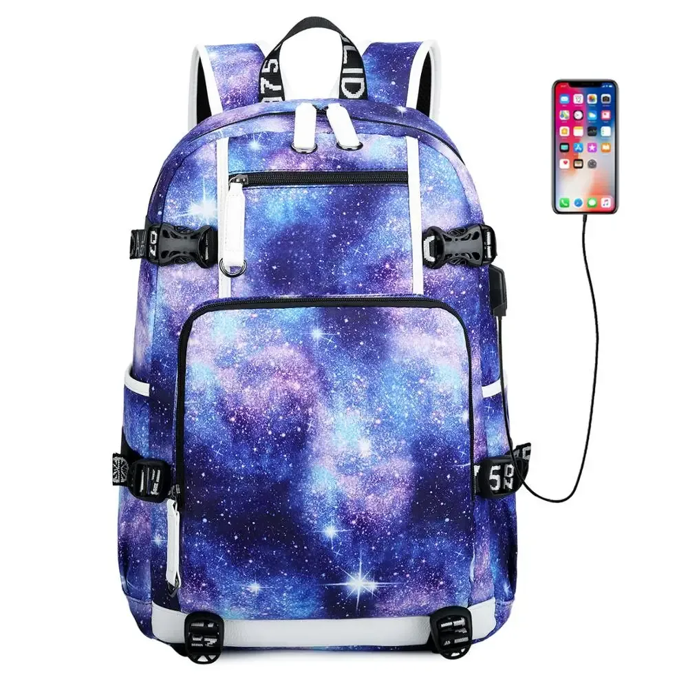 sac à dos imprimé oxford pour hommes, sac à dos avec port usb, sacs d'école pour adolescentes, ordinateur portable de voyage pour femmes