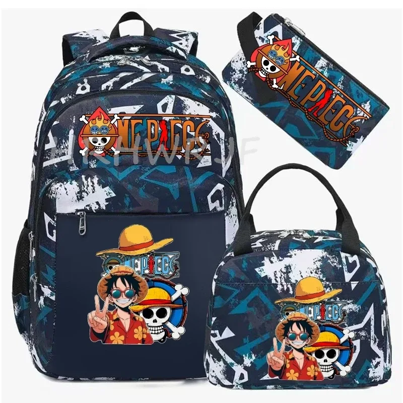Sac à dos One Piece Monkey D Luffy, sac à dos de loisirs unisexe, sac de voyage pour ordinateur portable, sac d'école léger et décontracté, Mochilas