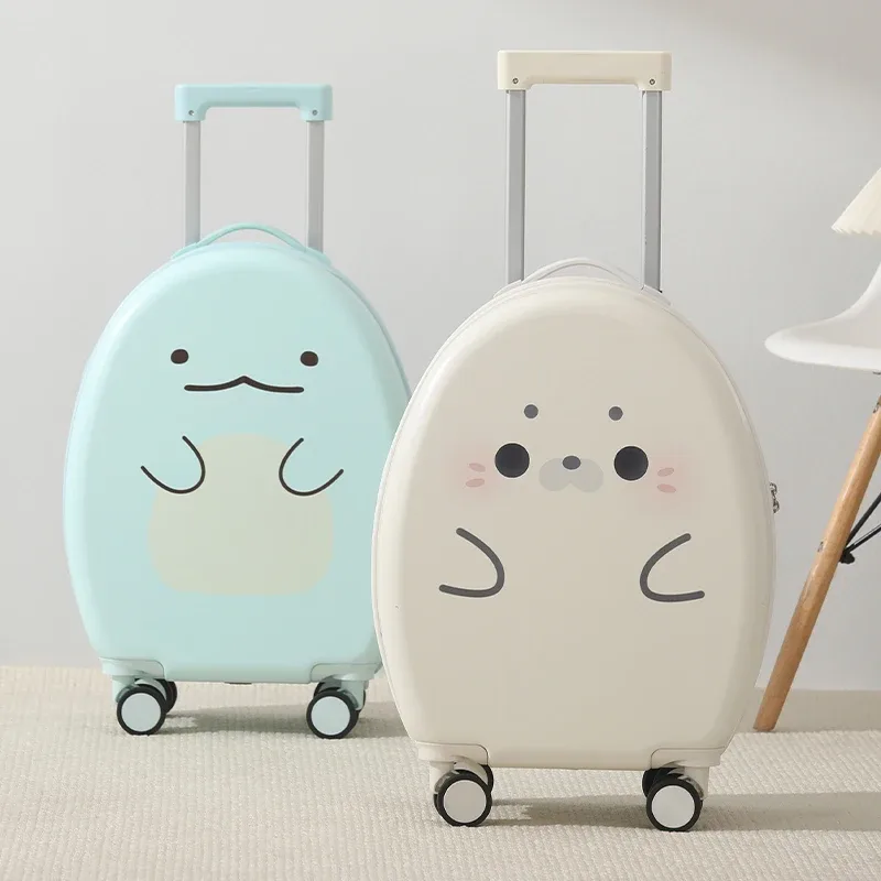 bagage pour enfants mignon valise de cabine légère de 20 pouces chariot d'étudiant avec valise à serrure à com