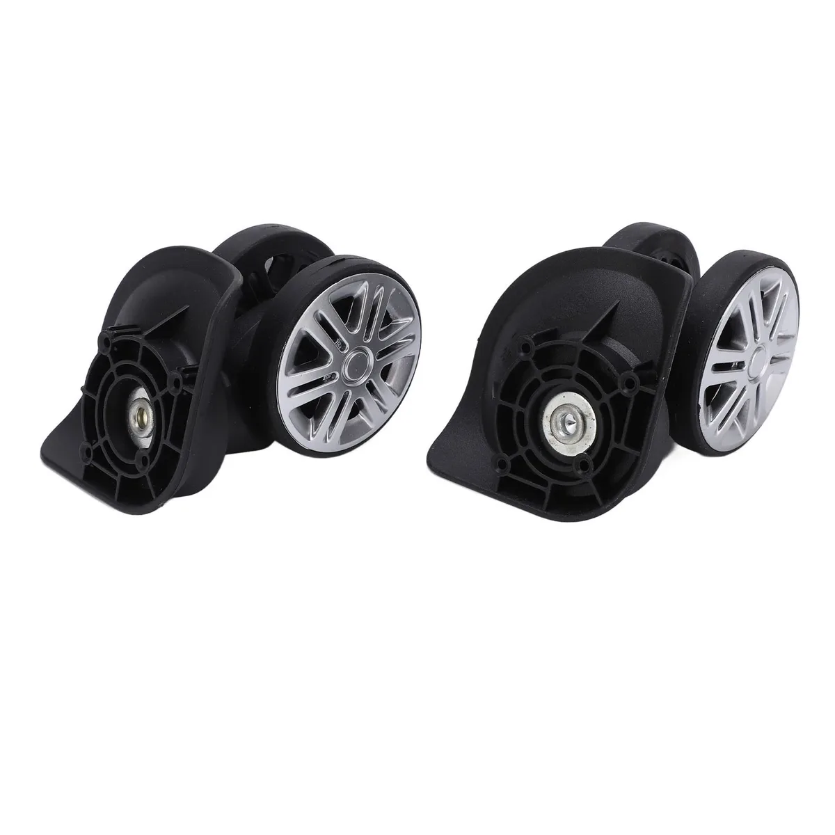 1 paire de roues pivotantes pour bagages, roulettes pivotantes pour valise, roues à double rangée muettes de remplacement
