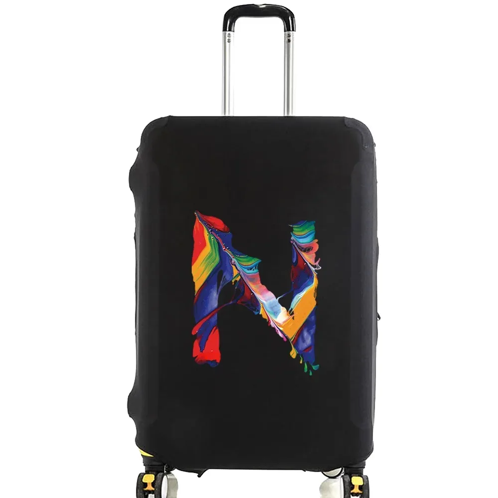 juste de protection pour bagages, peinture à la mode, série 26 lettres, motif de valise, sacs à poussière élastiques, étui, accessoires de voyage, 18-28 po