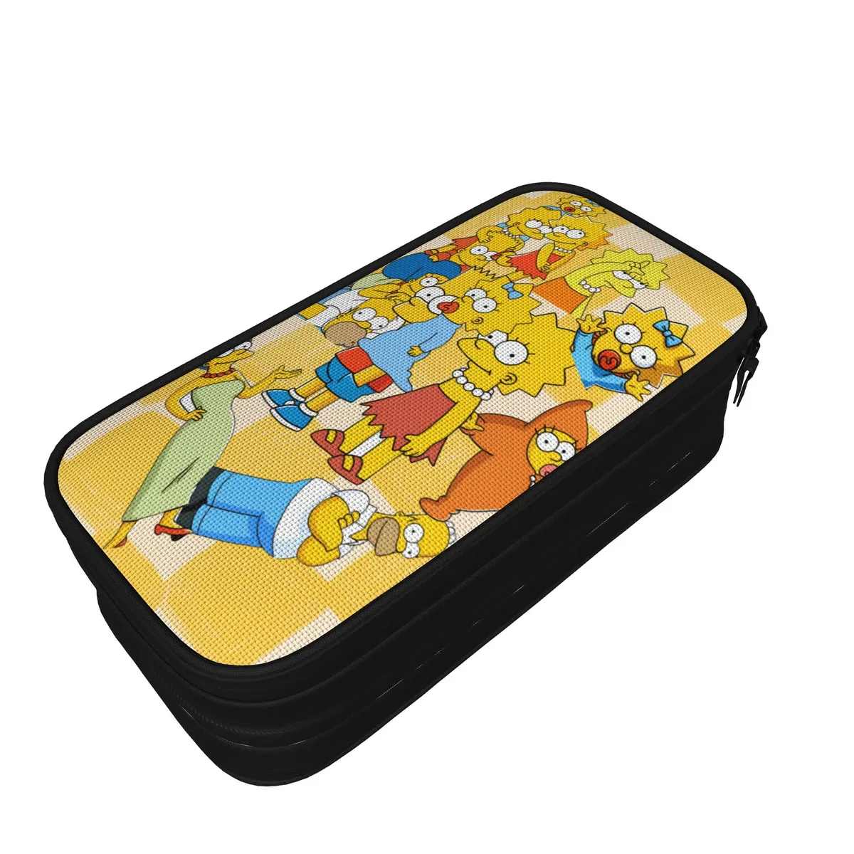 Trousse à crayons cool, motif famille Simpson, boîte à crayons amusante, trousse scolaire pour garçons et filles, fermeture éclair, papeterie scolaire graphique