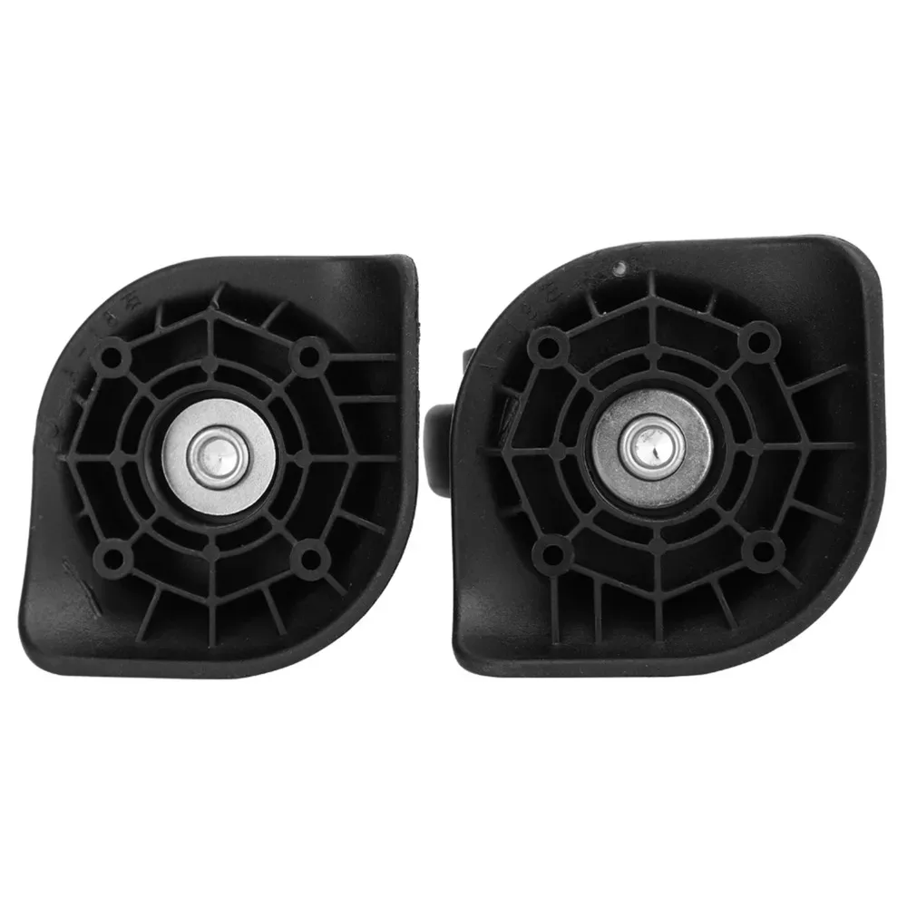 1 paire de roues de valise en pp pet durables, silencieuses, noires, à roue unique, pour voyage d'affaires