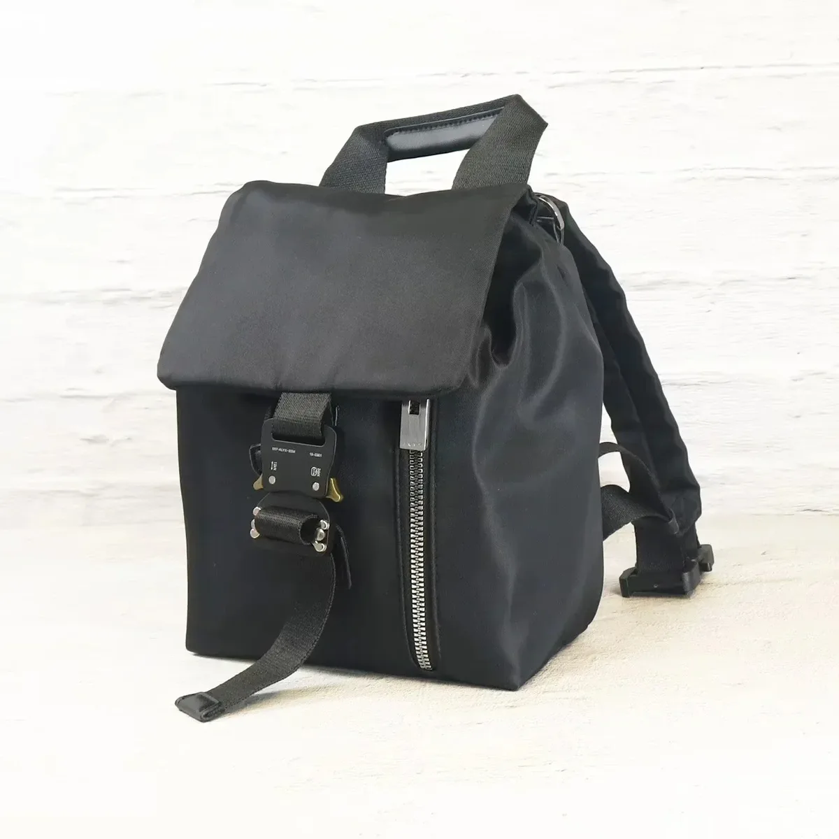 fashion street 1017 alyx 9sm sacs fermeture éclair latérale décorative fonctionnelle prise tactique cordon d'étanchéité sac à dos multifonctionnel
