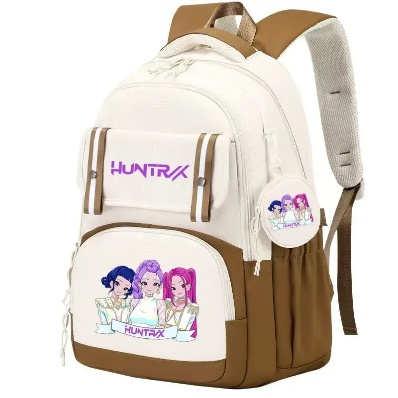 mochila kpop demon hunters – sac à dos imprimé léger, cartable pour fille, sac de voyage décontracté pour les déplacements