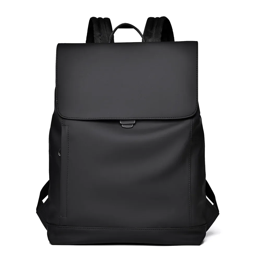 Sac à dos minimaliste uni pour homme, sac à dos à rabat avec fermeture éclair, sac d'école pour étudiants, sac pour ordinateur portable, imperméable, durable, sac à dos de voyage
