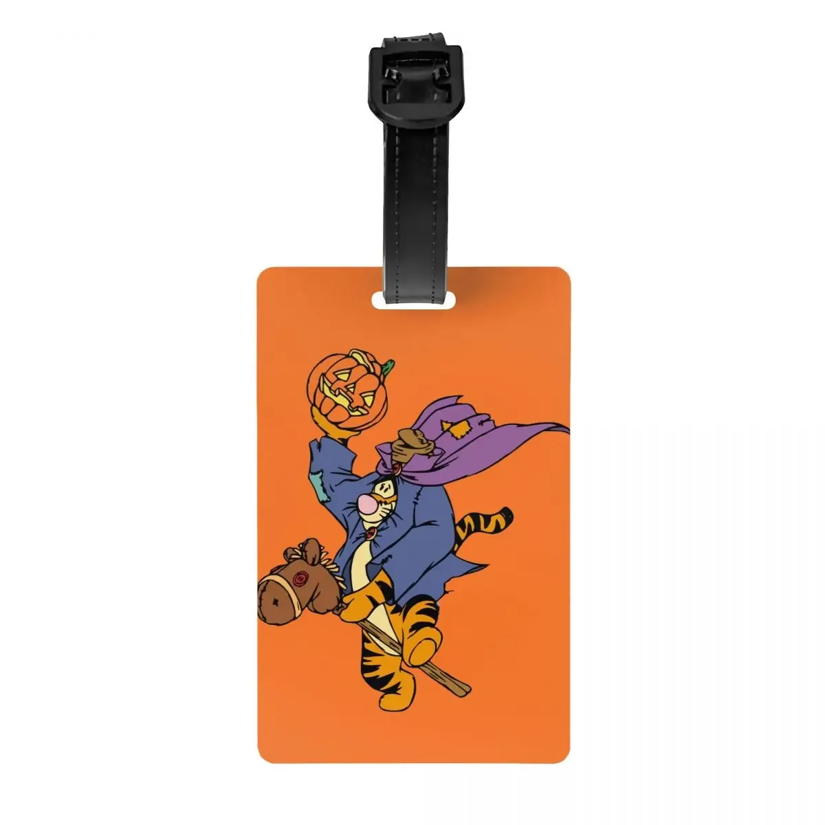 étiquette de bagage personnalisée avec dessin animé tigger et winnie l'ourson, protection de la vie privée, étiquettes de bagages, étiquettes de sac de voyage, étiquettes de valise