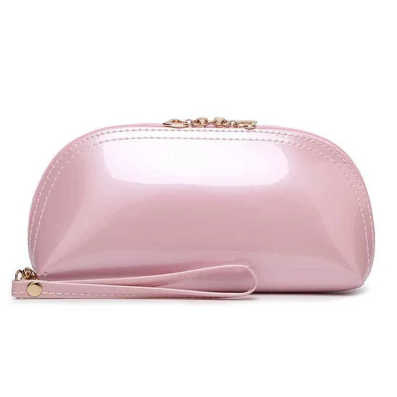 mode cuir pu portable petit sac de maquillage fermeture éclair femmes sac cosmétique articles de toilette organisateur femme stockage étuis de maquillage sac à main
