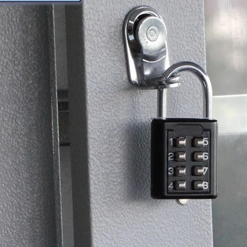 cadenas à combinaison à code à 8 chiffres, en alliage de zinc, pour valise, bagages, voyage, serrure intelligente à code, serrure antivol à clé