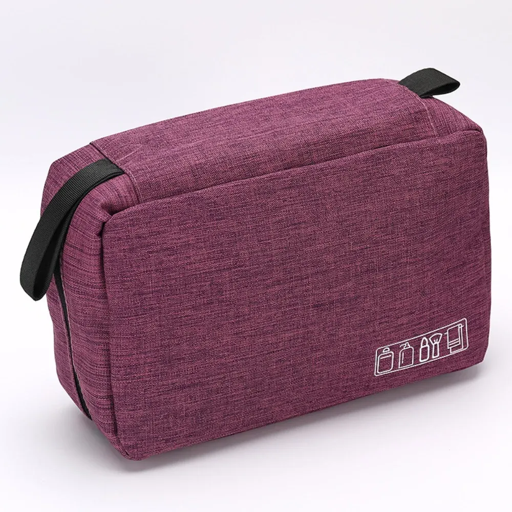 trousse de toilette pour homme en tissu oxford, résistante à l'eau, à suspendre, avec plusieurs compartiments et poignée robuste