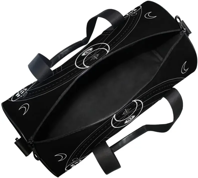 sacs de sport black skull moth pour hommes et femmes, crânes magiques, sac de sport, bagages de voyage, sacs de nuit