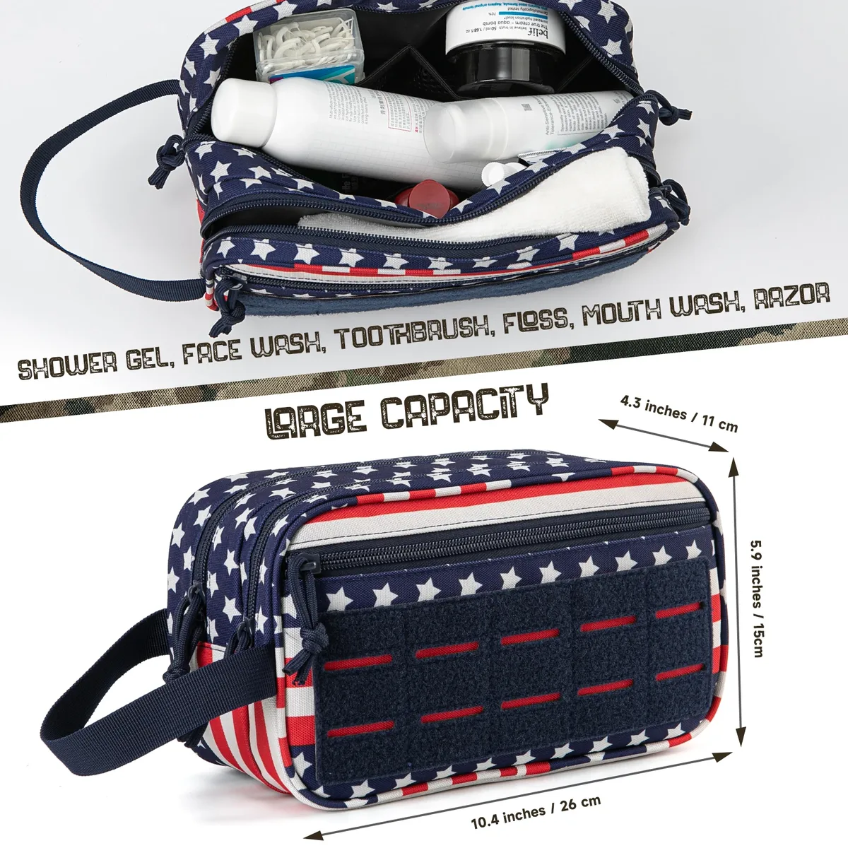 trousse de toilette tactique pour homme, sac d'hygiène, pochettes molle, petite trousse de toilette, trousse de rasage pour homme, sac de voyage pour la douche