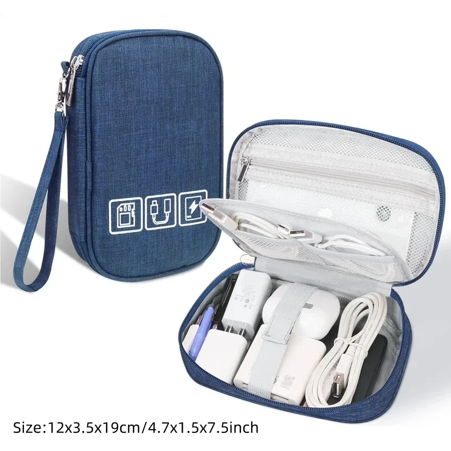 sac de rangement numérique portable, gadget usb, pochette de rangement de câbles étanche, appareils électroniques, accessoires, pack de fournitures