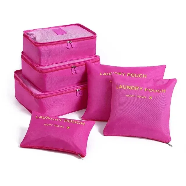 ensemble de 6/7 pièces, sac de rangement de voyage, grande capacité, bagages, vêtements, tri, organisateur, valise, pochette, étui, chaussures, emballage, sac cube