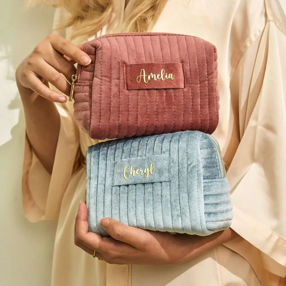 trousse à cosmétiques de grande capacité pour femmes et hommes, trousse de maquillage en velours, trousse de maquillage multifonctionnelle, trousse d'évaluation de produits de toilette, poudres pour femmes et hommes
