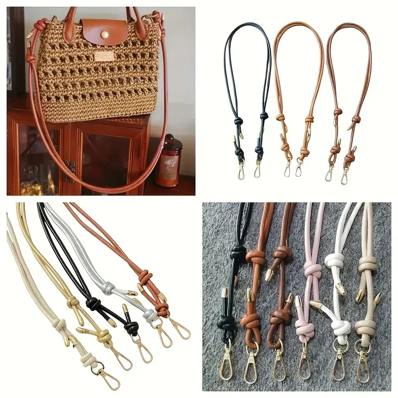 ensemble de fabrication de sacs au crochet en 4 parties | boucle réglable en similicuir, boucle de base et boucle en forme de gourde, sac à bandoulière tendance en similicuir, matériaux artisanaux faits main, faciles à réaliser, accessoires de sac diy, matériaux pour la fabrication de portefeuilles, fabrication de portefeuilles diy.