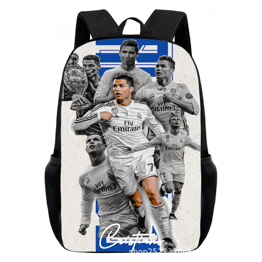 sacs à dos cr7 imprimés pour enfants, sacs d'école décontractés pour adolescents, garçons et filles, sac à dos d'école de 15 pouces, mochilas de voyage pour l'école primaire