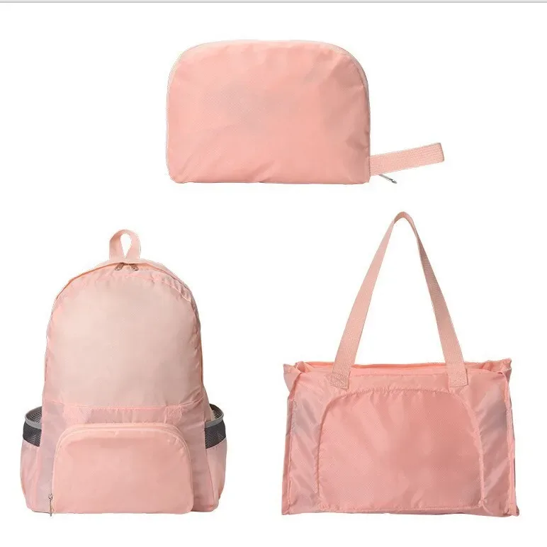 nouveau sac à dos de voyage multifonctionnel double pliable de conception avec sac d'école extérieur étanche 2025