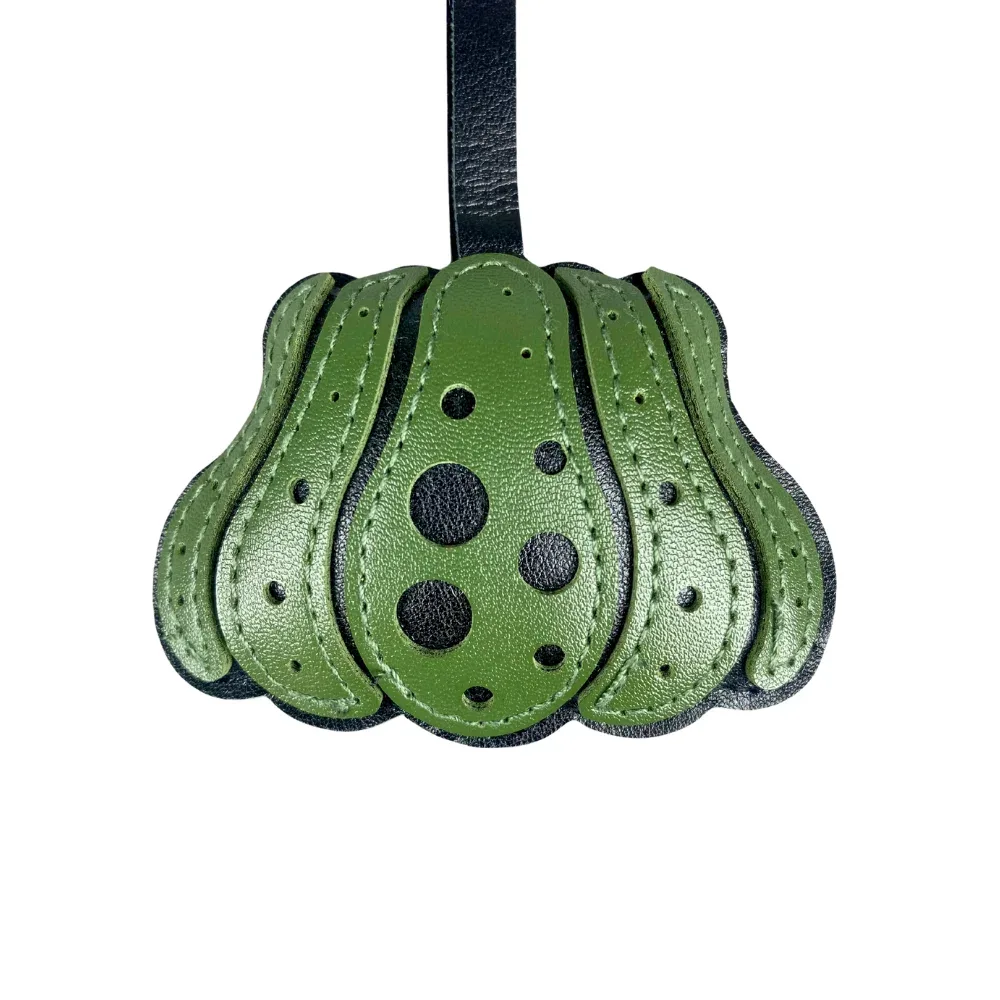 ensemble de porte-clés citrouille et châtain en cuir noir et coloré, accessoires de charme de sac mignon pour sac à main, sac à dos, cadeau-cuir pu