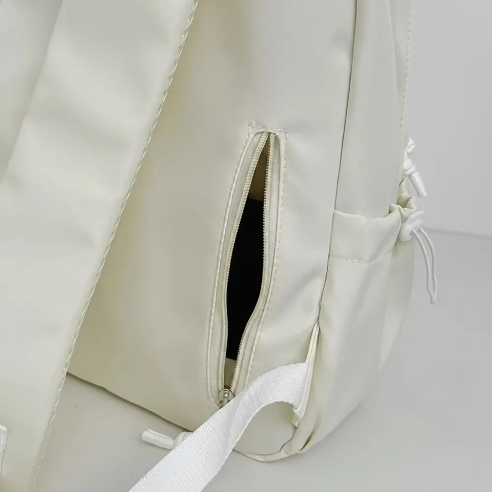 sac à dos décontracté tendance avec nœud brodé, grande capacité, polyvalent, sac d'école, sac à bandoulière simple pour étudiants