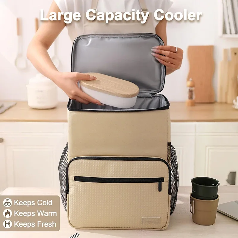 sac à dos isotherme portable pour livraison, glacière isotherme pour aliments, sac de plage, sac à lunch, grand sac de transport alimentaire