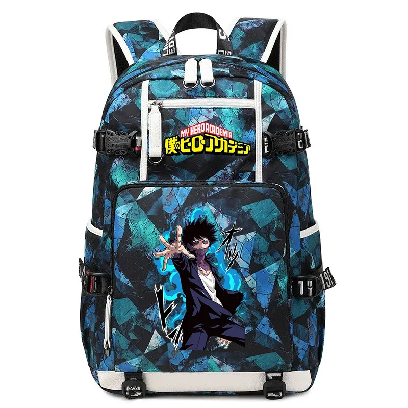 sac à dos d'école imprimé my hero academia, grande capacité, sac à dos décontracté pour garçons et filles, sac à livres de voyage pour enfants