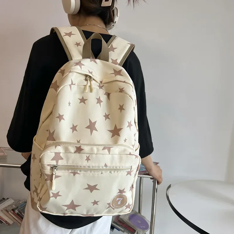 Sac à dos étoile pour femmes et hommes, 17 pouces, sac à dos pour ordinateur portable, sac d'université, mignon sac à dos de voyage pour étudiant, sac à livres décontracté pour la rentrée scolaire