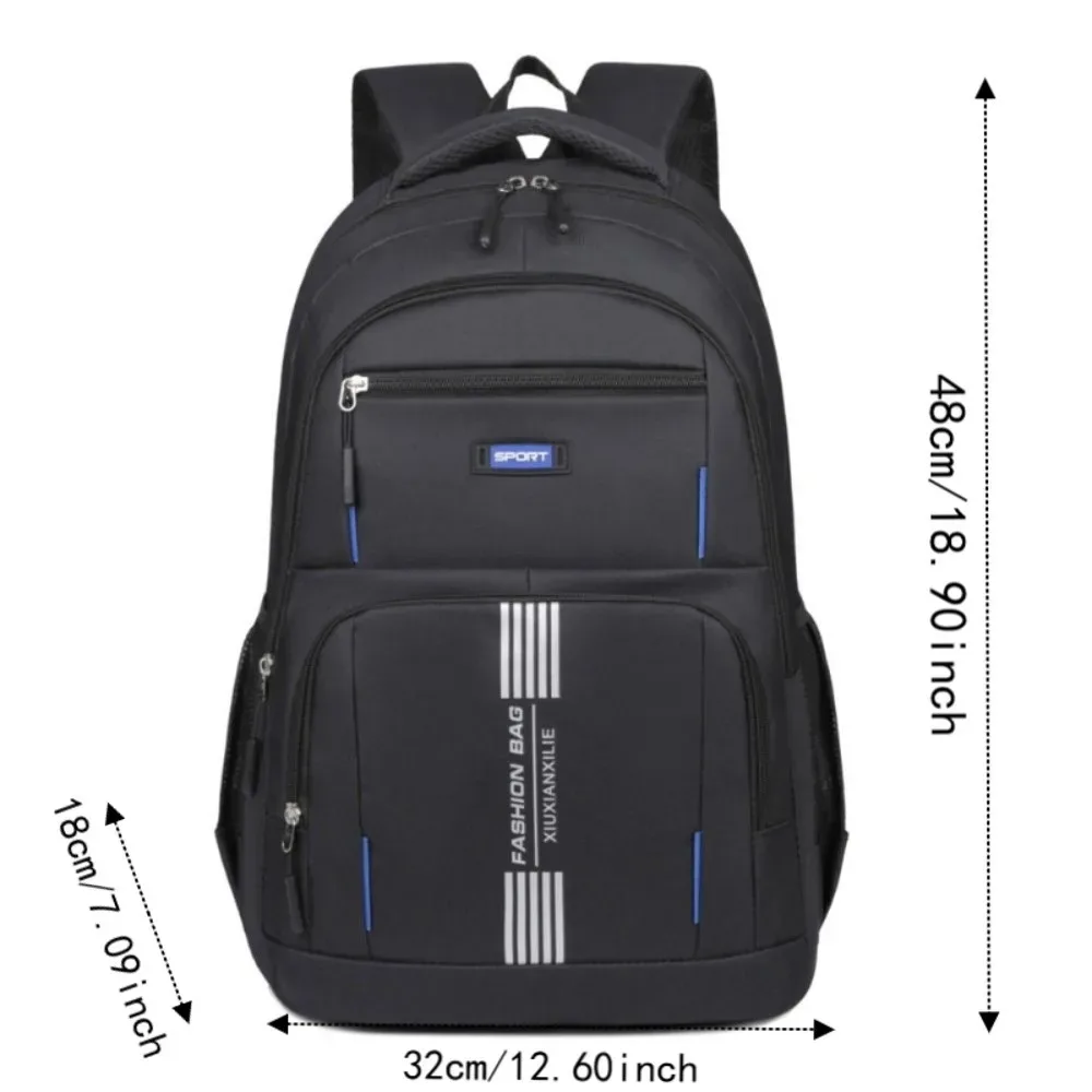 sac à dos multi-couches de style neutre avec poches superposées, sac à dos décontracté pour les voyages d'affaires, sac pour ordinateur portable, imperméable