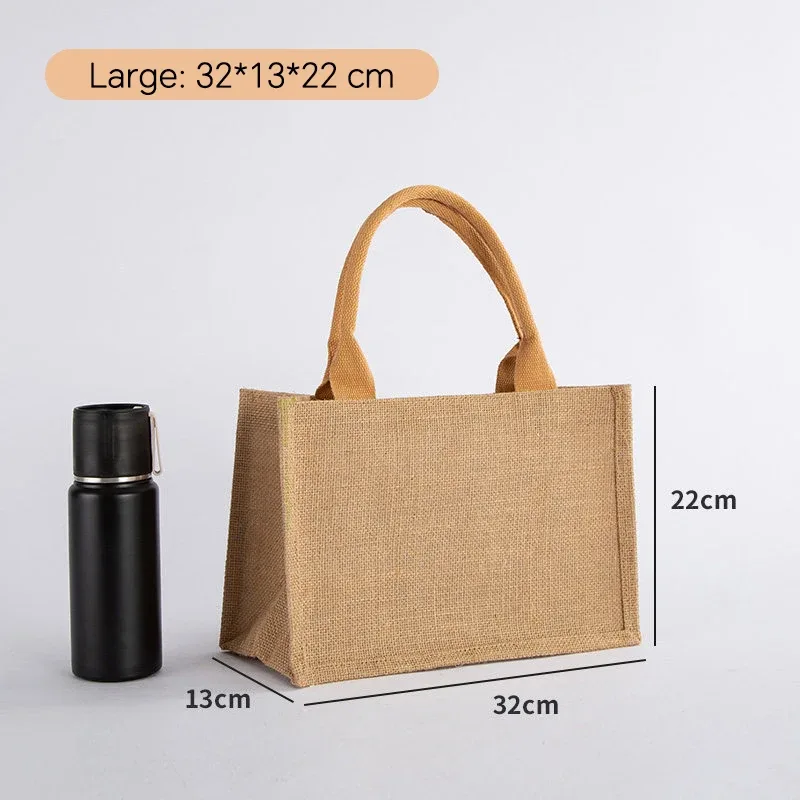lot de 100 sacs fourre-tout en toile de jute personnalisés, sacs d'épicerie, sacs de plage, sacs cadeaux de mariage et d'anniversaire, sacs laminés avec logo, vente en gros