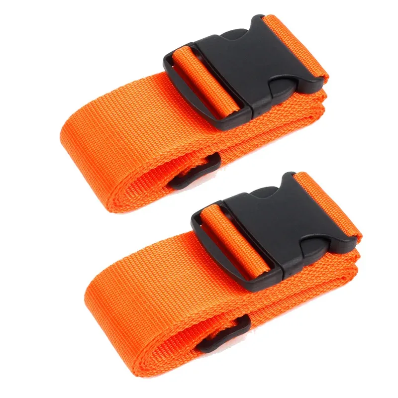 sangle de bagage en nylon réglable, 2 pièces, sangle à boucle pour valise de voyage, accessoires de voyage, emballage de valise, ceinture de sécurité