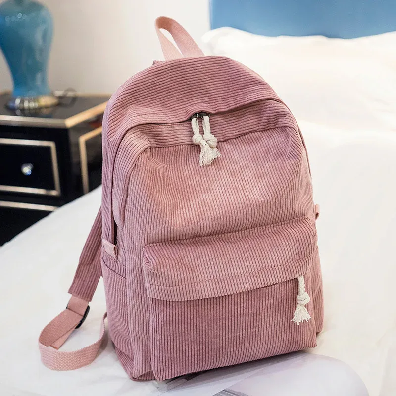 sac à dos décontracté en velours côtelé, léger et de grande capacité, idéal pour les étudiants, pour les cours quotidiens, sacs polyvalents pour tous les jours