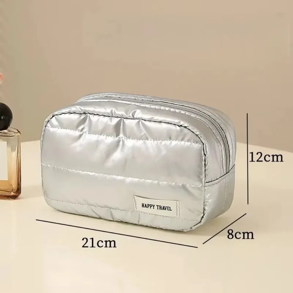 sac de maquillage matelassé de grande capacité, résistant aux chocs, étanche, trousse de toilette, pochette de rangement pour cosmétiques, pour femmes et filles