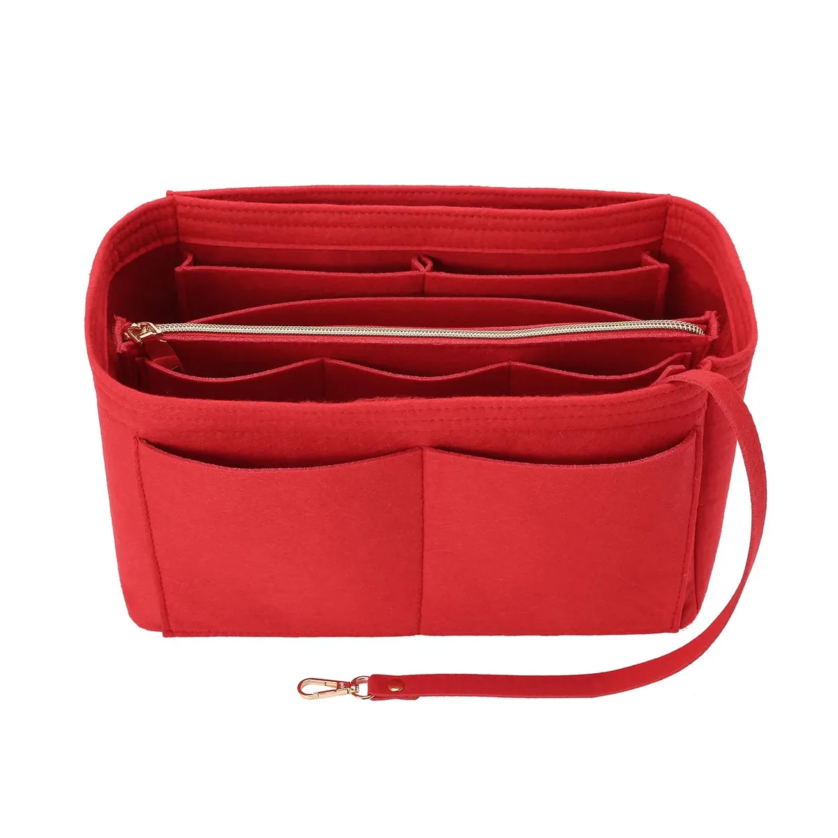 insert organisateur de sac à main en feutre – séparateur de sac fourre-tout de voyage avec fermeture éclair, insert de sac à main pour longchamp, neverfull, speedy & more