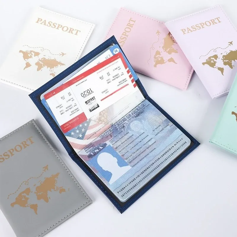 porte-passeport en cuir pour femmes et hommes, organiseur de documents de voyage avec emplacements pour cartes