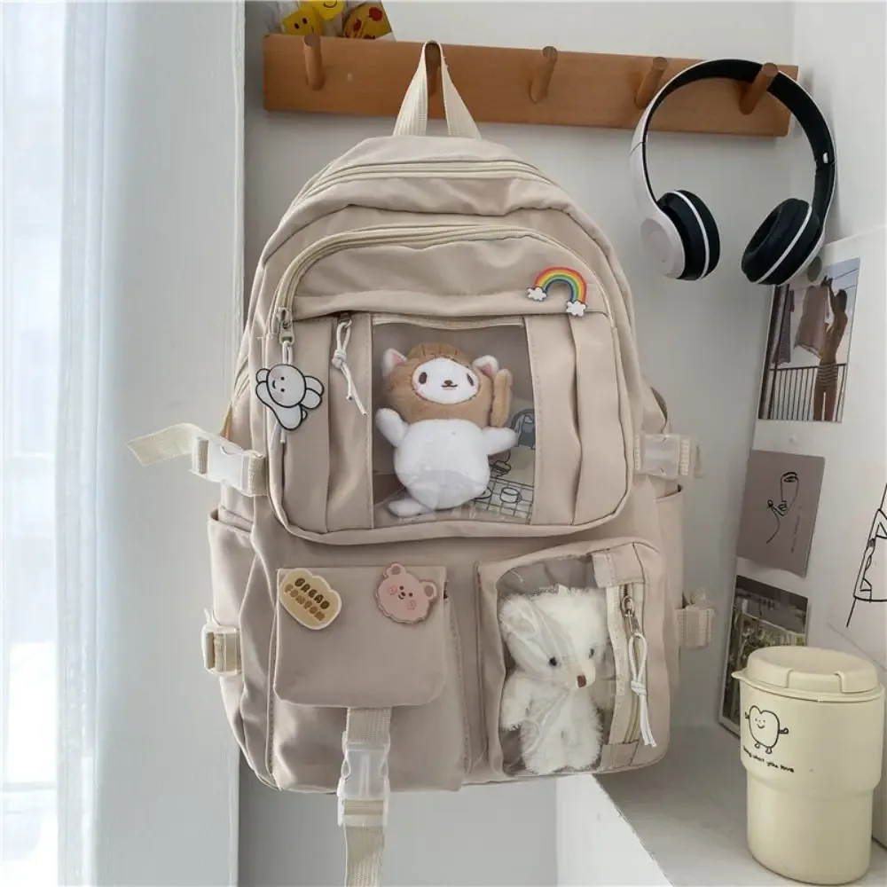 sac à dos d'école en nylon imperméable pour adolescents, sac à dos de grande capacité, sac à dos de voyage pour garçons et filles, sac à dos simple pour étudiants