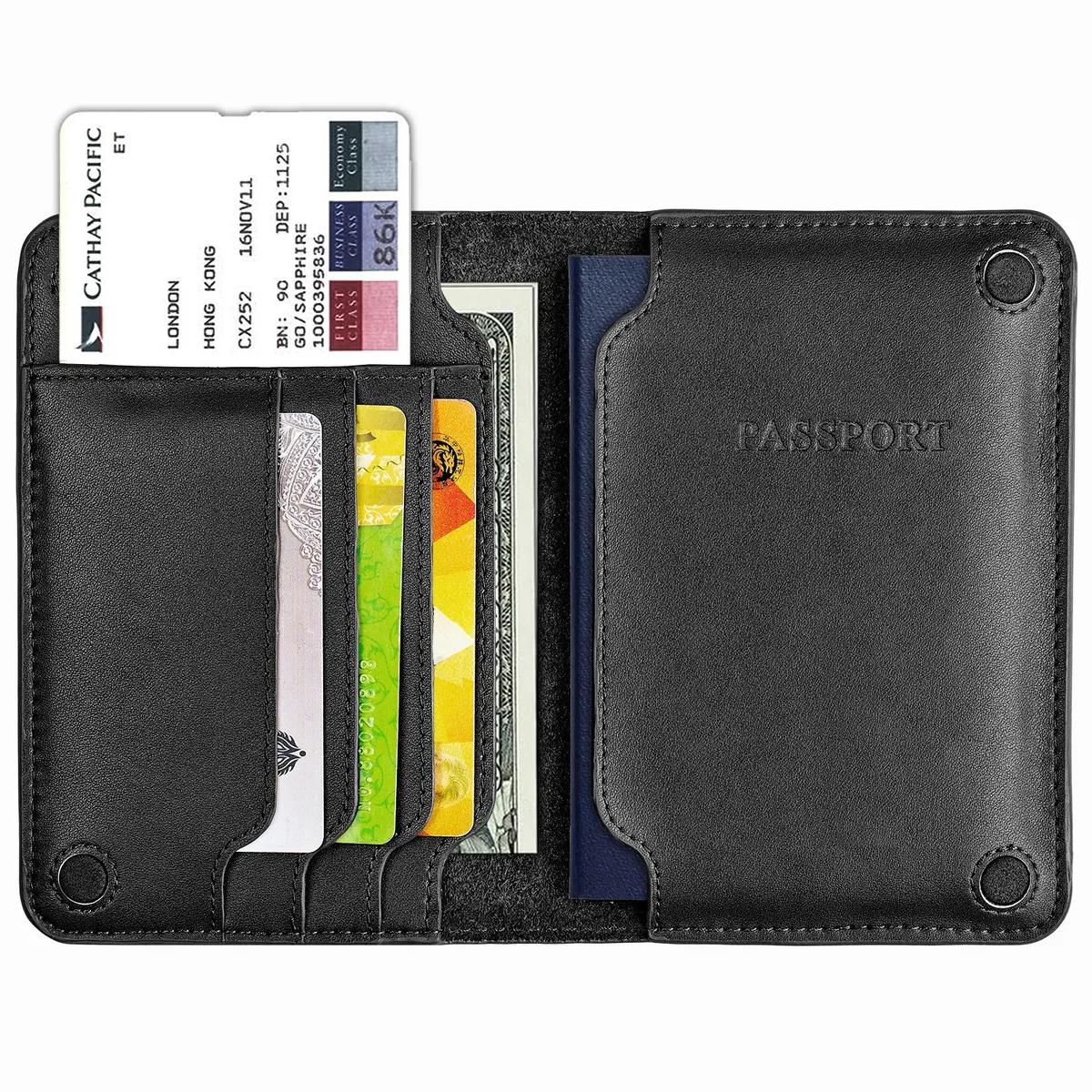 étui de protection pour passeport, livre de protection, blocage rfid, porte-passeport, fermeture magnétique, organisateur de voyage pour documents, portefeuille en cuir