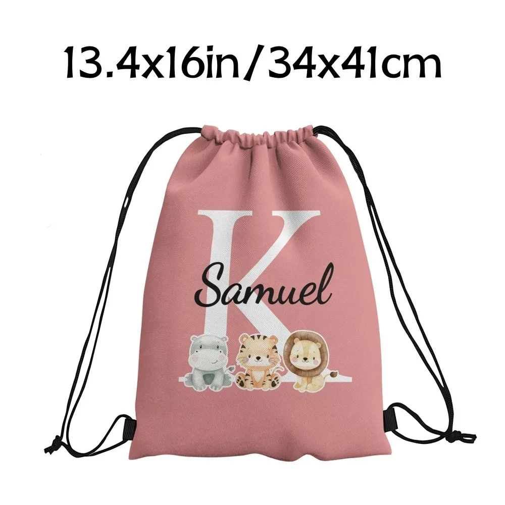 sac à dos personnalisé durable - sac à cordon avec initiales personnalisées, texte/message diy, sac à livres, cadeaux de fête d'anniversaire, cadeau de noël