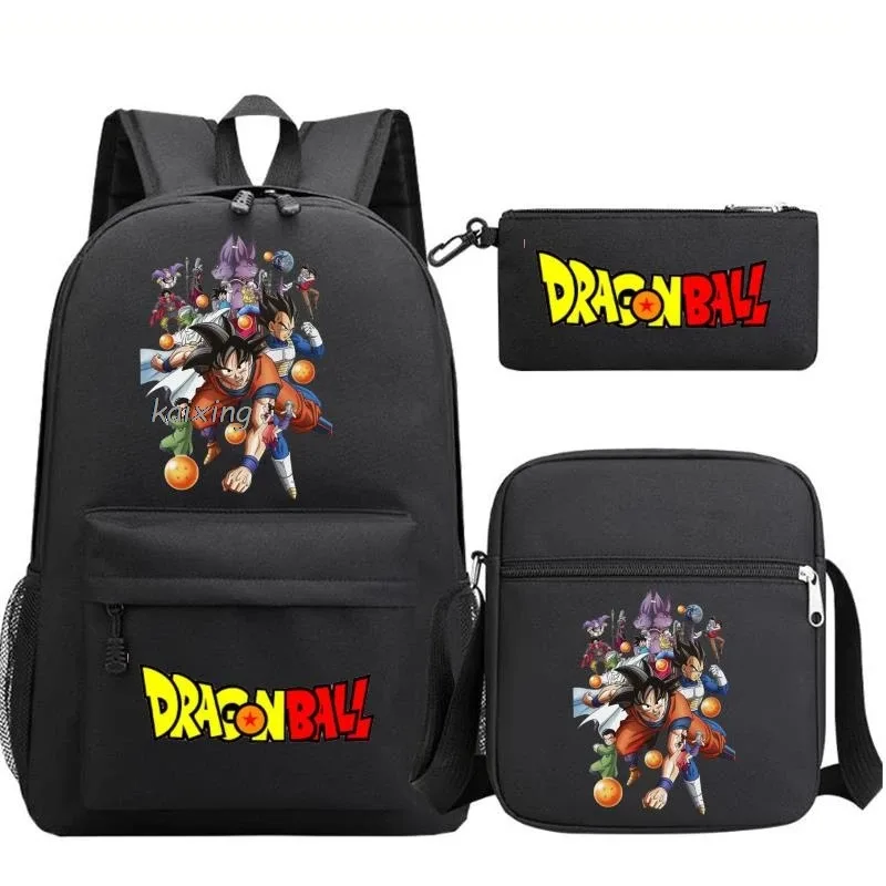 sacs d'école imprimés anime dragon ball, sac à dos camouflage pour ordinateur portable, cartable pour adolescents garçons et filles, 3 pièces/ensemble, cadeau de rentrée scolaire