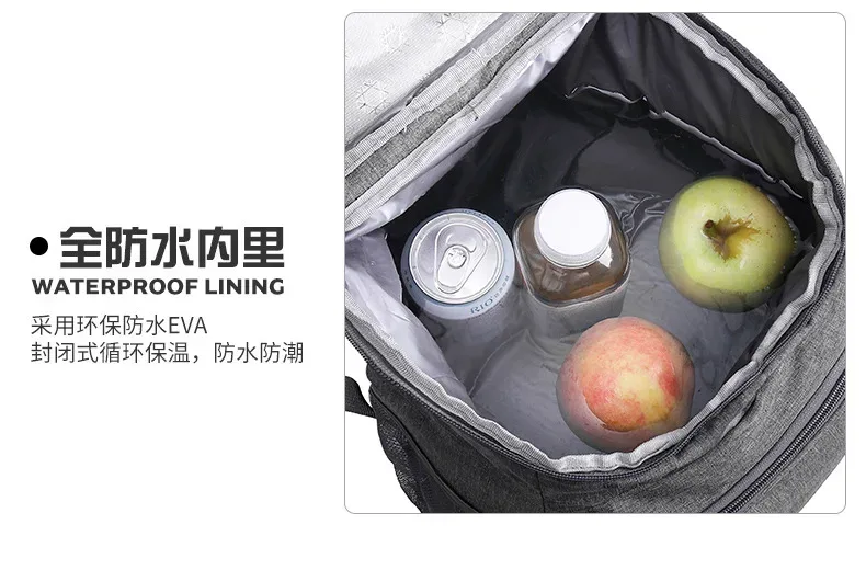 2025 NOUVEAU sac isolé à double épaule multifonctionnel isolation de pique-nique en plein air sac à dos de conservation de la fraîcheur sac de glace anti-fuite