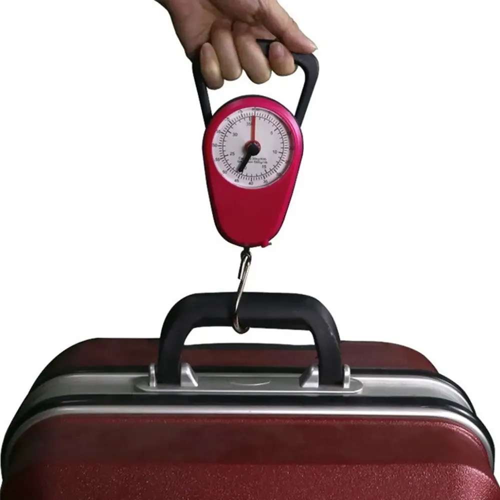 balance à bagages électronique portable avec ruban à mesurer, mini balance à main compacte, couleur aléatoire, balance suspendue pour bagages de haute précision
