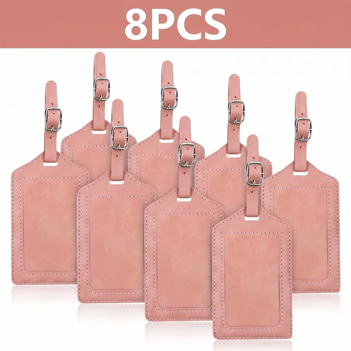 étiquettes de bagage en cuir pu, 3/5/8/10 pièces, avec boucle métallique réglable, anti-perte, étiquette d'identification de valise, étiquettes de bagage de voyage colorées
