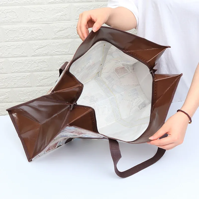 sac de rangement surdimensionné pour maison mobile, grand sac de rangement tissé pour vêtements de couette de voyage, film étanche, sac d'expédition de grande capacité