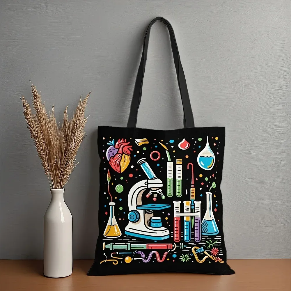 sac fourre-tout sur le thème de l'adn, sac à main pour les trajets quotidiens, avec adn, cadeau scientifique pour les sorties décontractées, sac à bandoulière pour usage quotidien, 1 pièce