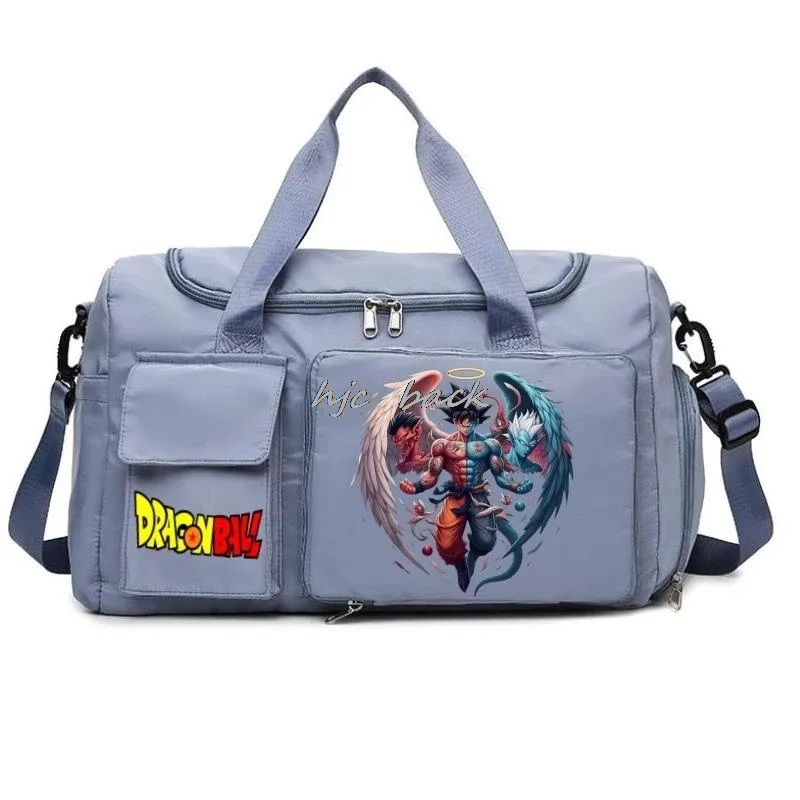 sac de rangement de grande capacité imprimé dragon ball, sac à bandoulière, accessoires de camping, sac de voyage avec séparation sec/humide